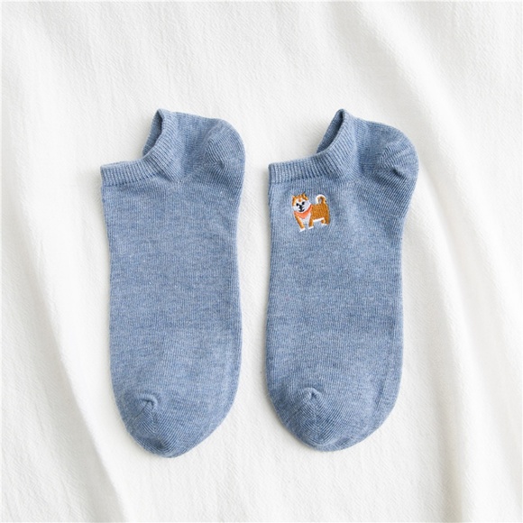 5 Pairs Women Dog Boat Socks - Picture 3 of 8